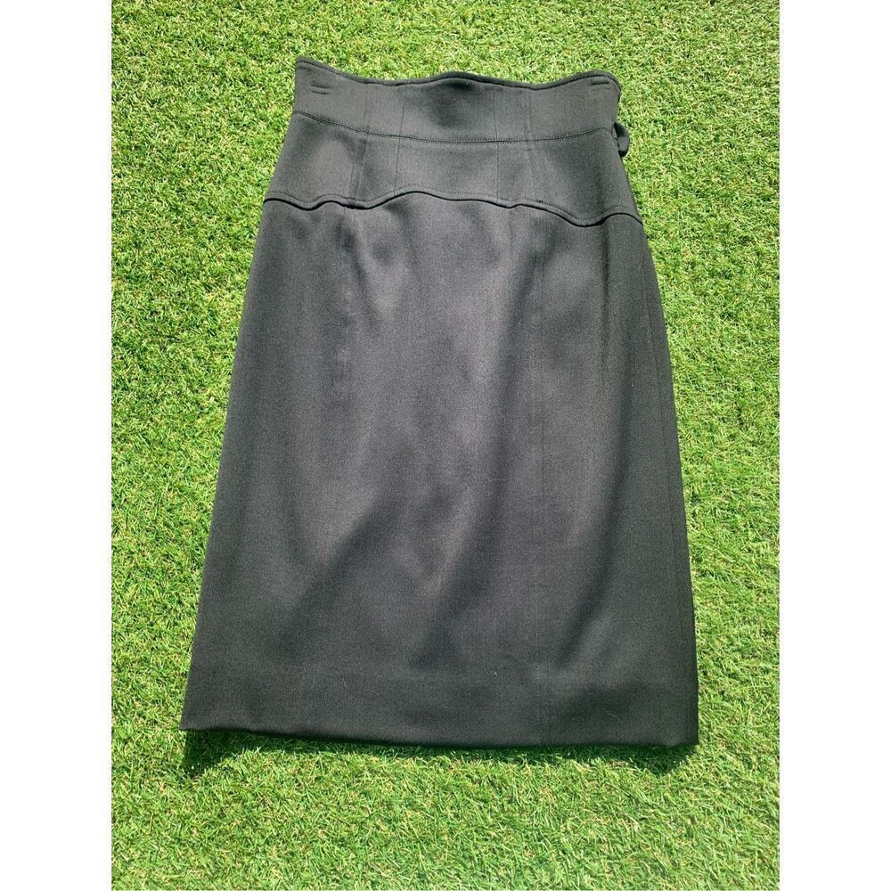 NEW NWOT Roberto Cavalli Black Knee Length Straight Pencil Skirt sz 38 US 6